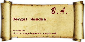 Bergel Amadea névjegykártya